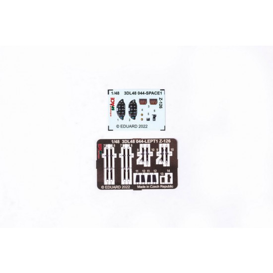 1/48 Zlin Z-126 SPACE Decals & PE parts for Eduard kits