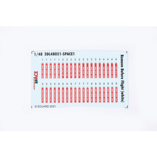 1/48 Remove Before Flight (white) Space 3D Decals & PE parts