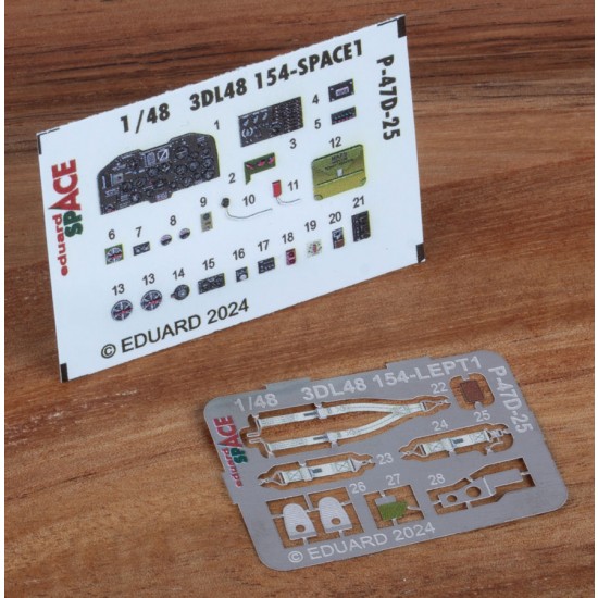 1/48 Republic P-47D-25 Thunderbolt 3D Decal Panels & PE Parts for MiniArt kits