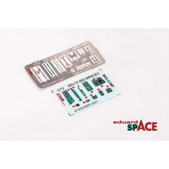 1/72 Mikoyan-Gurevich MiG-21MF Space 3D Decals & PE parts for Eduard kits