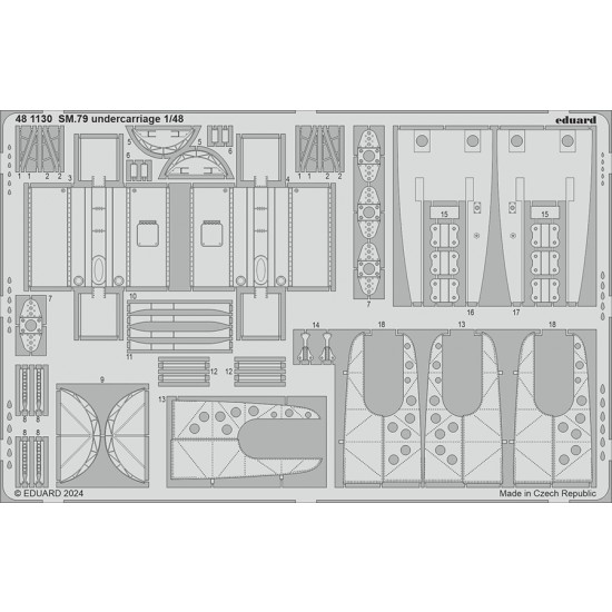 1/48 Savoia-Marchetti SM.79 Undercarriage Photo-etched set for Eduard kits