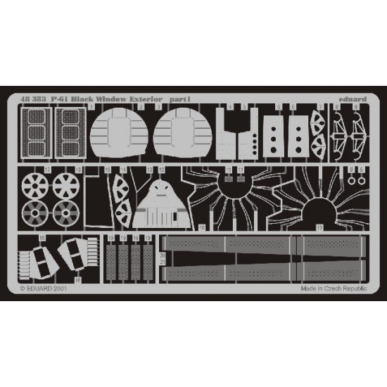 Photoetch for 1/48 P-61 Exterior for Revell/Monogram kit