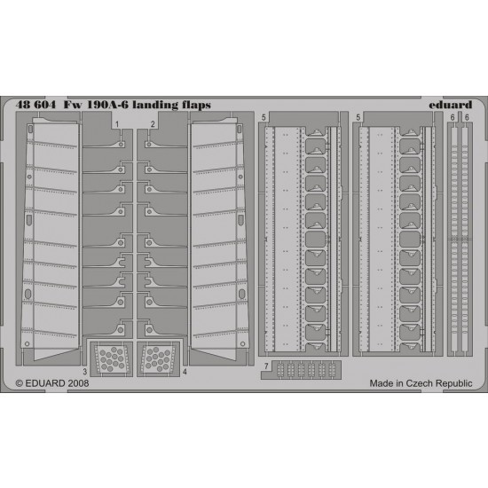 Photoetch for 1/48 Fw 190A-6 Landing Flaps for Hasegawa kit