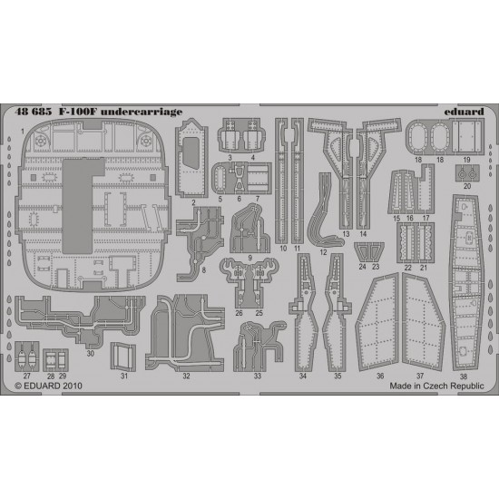 Photoetch for 1/48 F-100F Undercarriage for Trumpeter kit