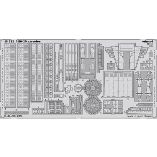 1/48 Mikoyan MiG-29 Exterior Detail-up Set for Great Wall Hobby kit