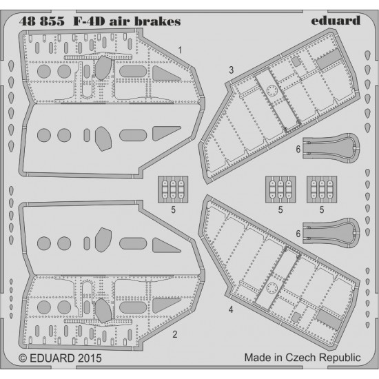 1/48 ROKAF F-4D Air Brakes for Academy kit #12300 (1 Photo-Etched Sheet) 
