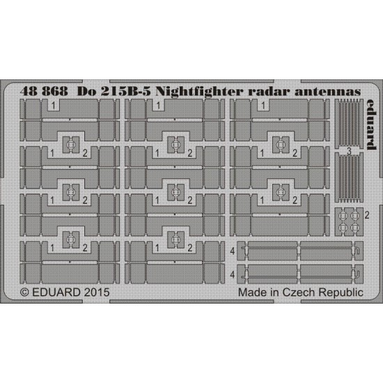 1/48 Dornier Do 215B-5 Nightfighter Radar Antennas for ICM #48242 (1 PE sheet)