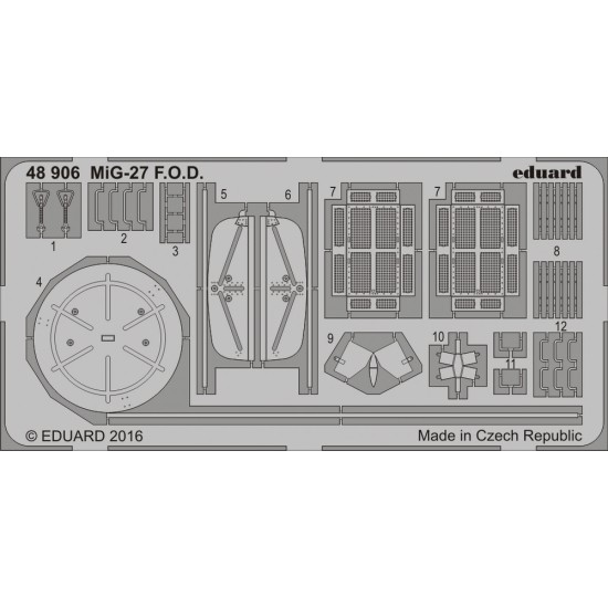 1/48 Mikoyan MiG-27 Flogger D F.O.D. for Trumpeter kit #05802 (1 Photo-Etched Sheet)