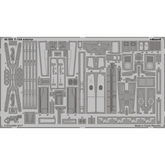 1/48 Grumman F-14A Tomcat Exterior Detail Set for Tamiya kit #61114 (1 Photo-Etched Sheet)
