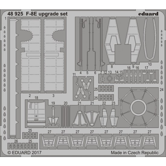 1/48 Vought F-8E Crusader Upgrade Set for Eduard kit (1 Photo-Etched Sheet)