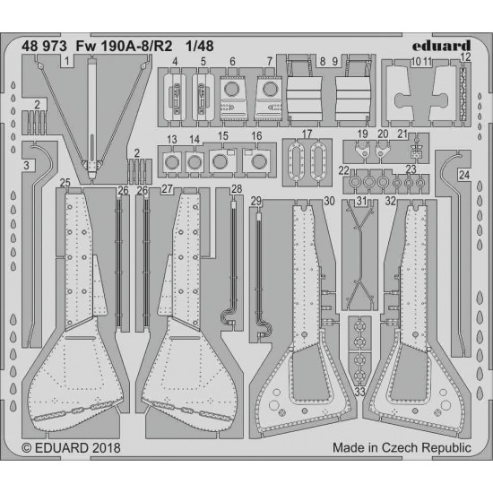 1/48 Focke-Wulf Fw 109A-8/R2 Detail Set (PE) for Eduard kits