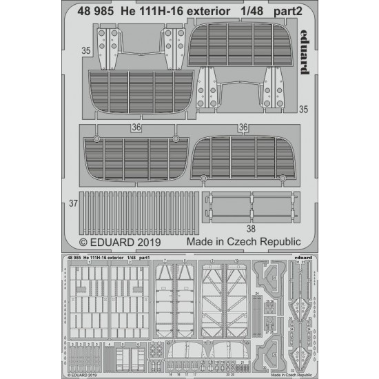 1/48 Heinkel He 111H-16 Exterior Photo-etched Detail set for ICM kits