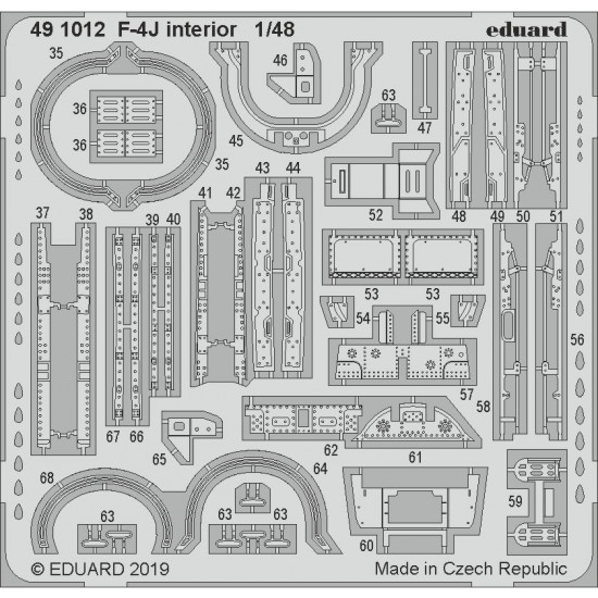 1/48 McDonnell Douglas F-4J Phantom II Interior Detail Parts (PE) for Academy kits