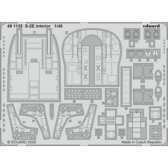 1/48 Grumman S-2E Tracker Interior Detail Set for Kinetic kits