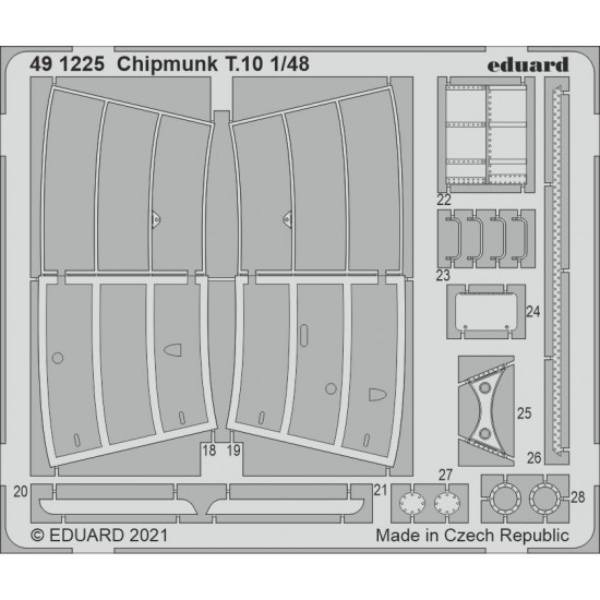 1/48 de Havilland Chipmunk T.10 Detail parts for Airfix kits