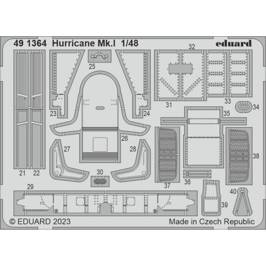 1/48 Hawker Hurricane Mk.I Photo-etched set for HobbyBoss kits