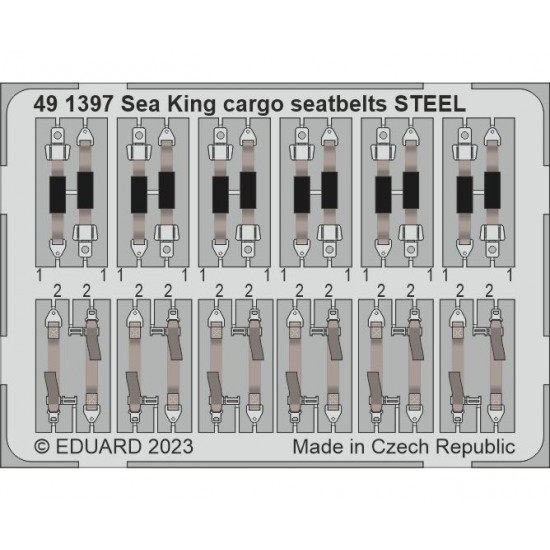 1/48 Westland Sea King Hu.5 Cargo Seatbelts Photo-etched set for Airfix kits