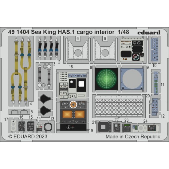 1/48 Westland Sea King HAS.1 Cargo Interior Photo-etched set for Airfix kits