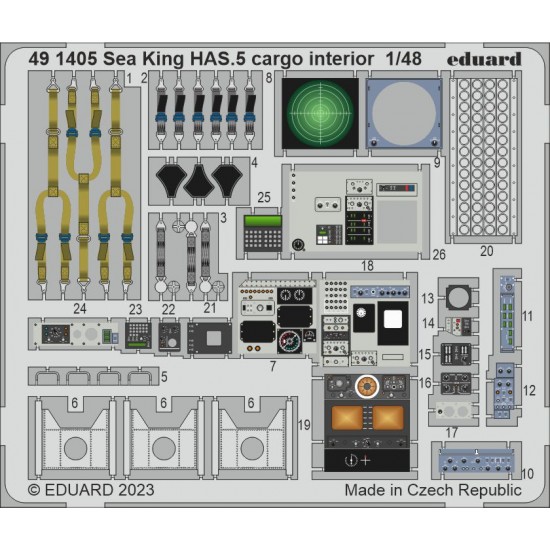 1/48 Westland Sea King HAS.5 Cargo Interior Photo-etched set for Airfix kits