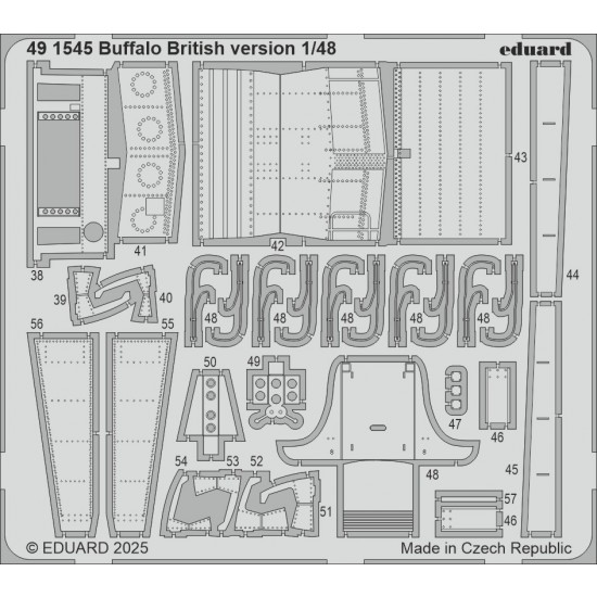 1/48 British Brewster F2A Buffalo Details (PE) for Tamiya kits