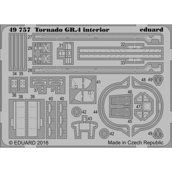 1/48 Tornado GR.4 Interior Detail Set for Revell kit #04924 (1 Photo-Etched Sheet)