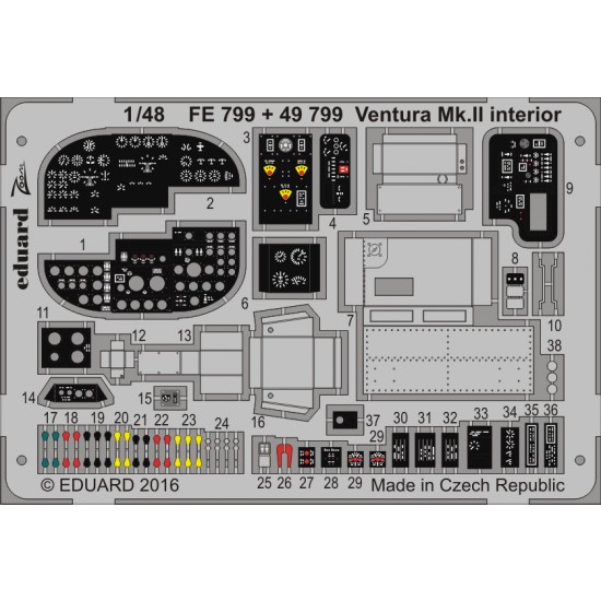 1/48 Lockheed Ventura Mk.II RAF Interior Detail Set for Revell kit #04946 (2PE)
