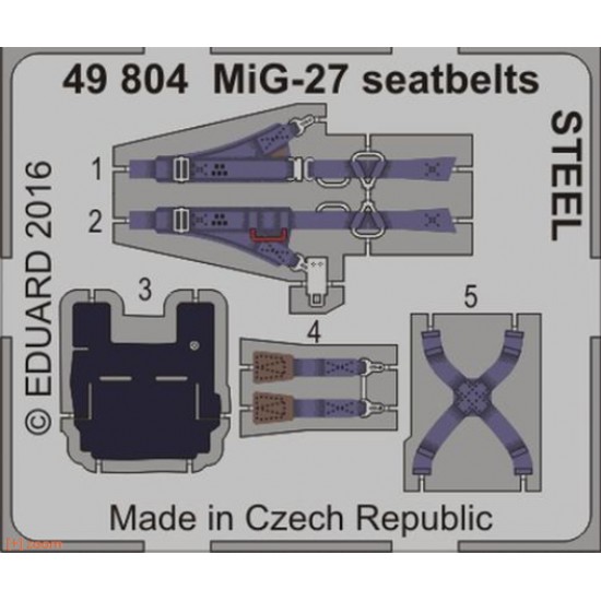 1/48 Mikoyan MiG-27 Flogger D Seatbelts for Trumpeter kit #05802 (Steel, 1PE) 