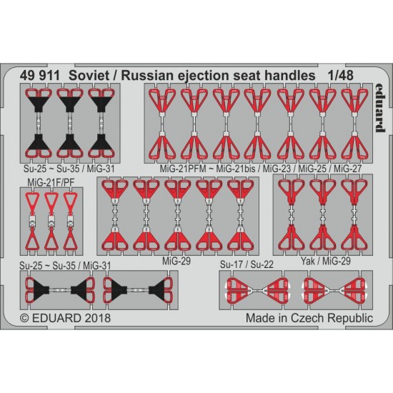 1/48 Soviet/Russian Ejection Seat Handles Detail Parts