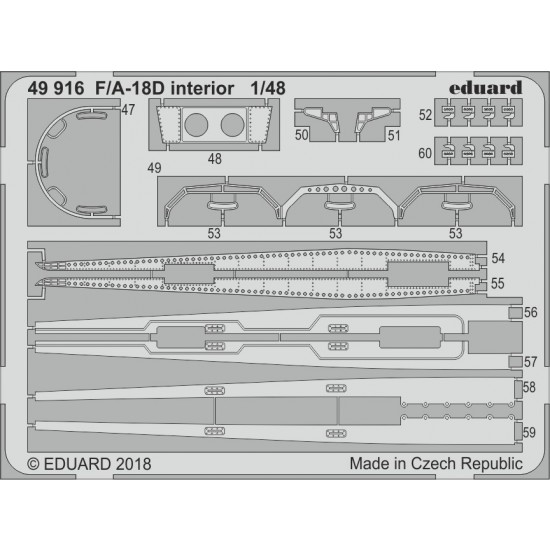 1/48 McDonnell Douglas F/A-18D Interior Detail-up Set for Kinetic kits