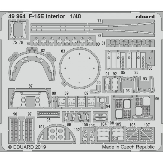 1/48 McDonnell Douglas F-15E Strike Eagle Interior Detail Set for Great Wall Hobby kits