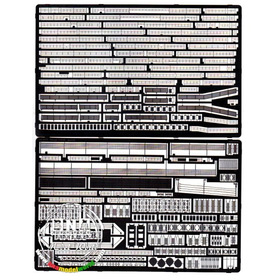 Photo-etched parts for 1/350 Japanese Aircraft Carrier Akagi for Hasegawa