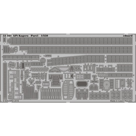 1/350 IJN Kagero Detail Set Part 1 for Tamiya #78032 kit (1 Photo-Etched Sheet) 