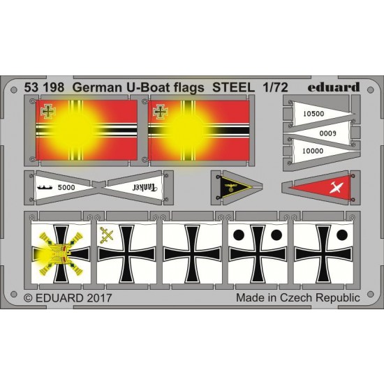 1/72 German U-Boat Flags (Steel)