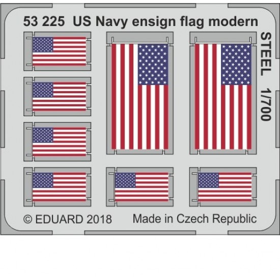 1/700 US Navy Ensign Flag Modern STEEL Detail-up set (PE)