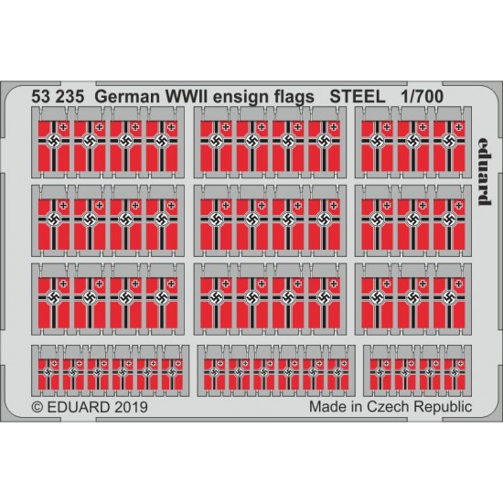 1/700 WWII German Ensign Flags STEEL Photo-etched Detail set 