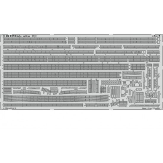 1/350 German Cruiser DKM Blucher Railings Set for Trumpeter kits