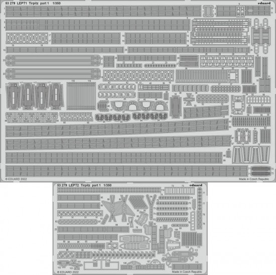 1/350 Tirpitz Battleship part 1 Detail Set for Trumpeter kits