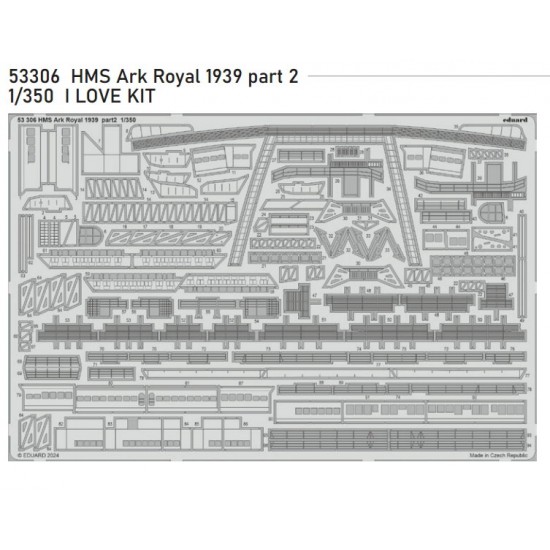 1/350 HMS Ark Royal 1939 part 20 Photo-etched set for I Love Kit