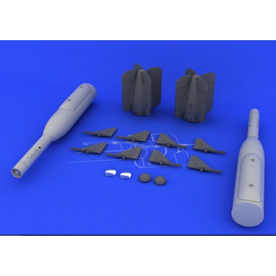 Eduard 1/32 Brassin for GBU-24 Bomb Set (2 bombs) -#632013 Eduard 1/32 Brassin for GBU-24 Bomb Set (2 bombs) -#632013