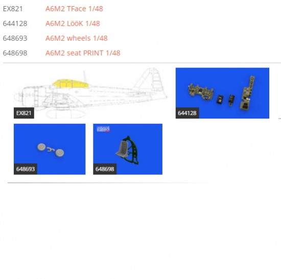 1/48 Mitsubishi A6M2 Zero Detail Set for Eduard kits