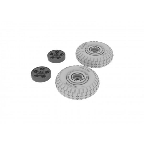 1/48 Supermarine Spitfire Wheels with 5 Spoke Disc