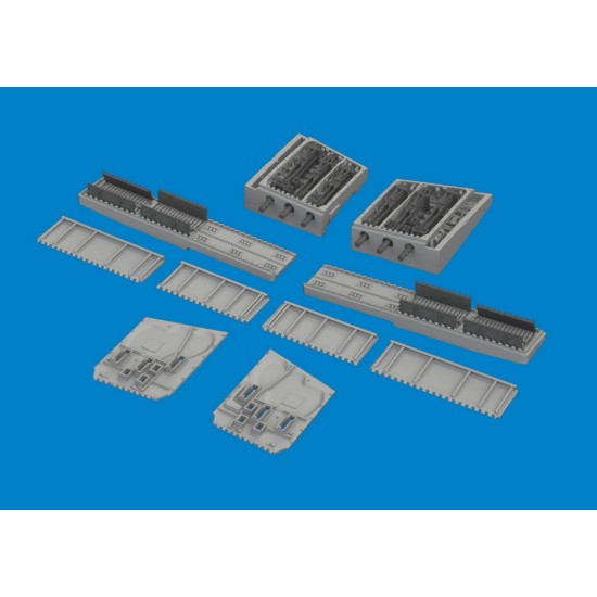 1/48 Curtiss P-40N Gun Bays (6 guns) for Eduard kits