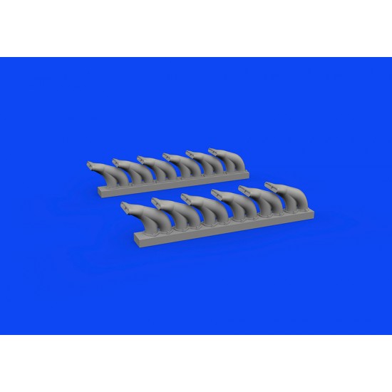 1/48 Bell P-39 Airacobra Exhaust Stacks Fishtail for Eduard kits