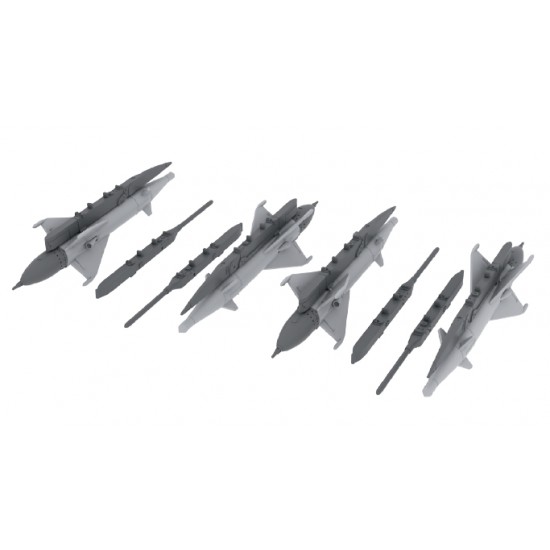1/72 RS-2US / AA-1 Alkali Missiles Set (4 Missiles) (Resin+PE+Decals)