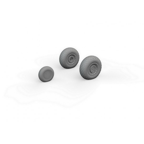 1/72 North American B-25 Mitchell Wheels Set (brassin) for Airfix kits