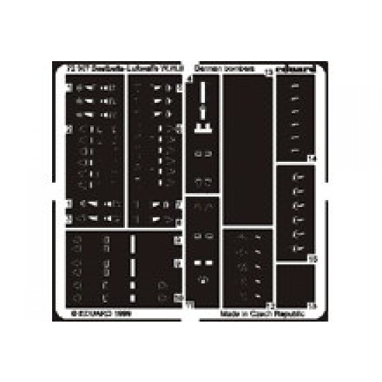 Photoetch for 1/72 Luftwaffe Bombers Seatbelts 
