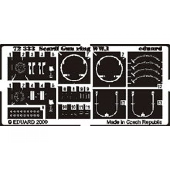 Photoetch for 1/72 WWI Scarff Gun Ring