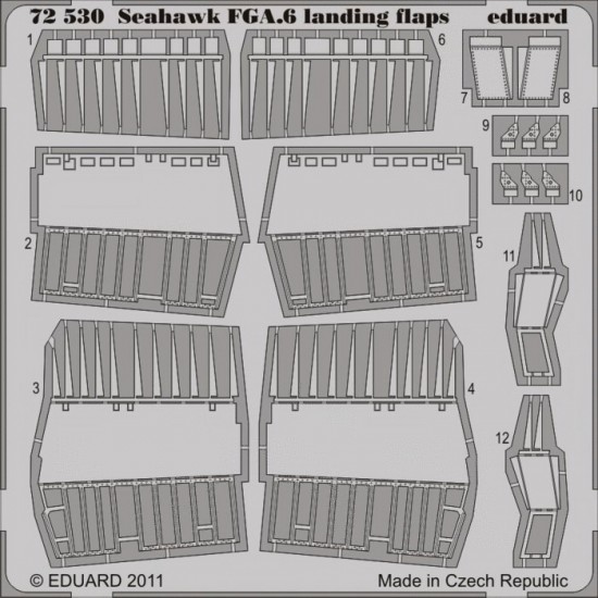 1/72 Photo-Etched Seahawk FGA.6 Landing Flaps for HobbyBoss kit