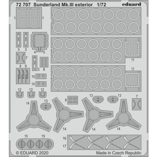 1/72 Short Sunderland Mk.III Exterior Detail Set for Special Hobby kits
