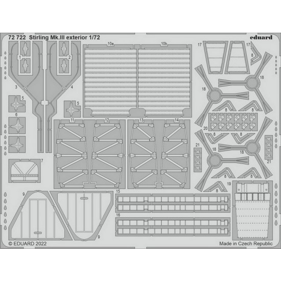 1/72 Short Stirling Mk.III Exterior Detail set for Italeri kits
